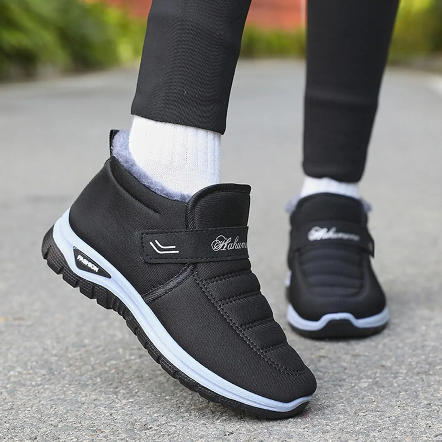 Men Snow Boots Fashion New Pattern Autumn And Winter Thickened Warm Comfortable Casual Slip On Mens Zip up Snow Boots