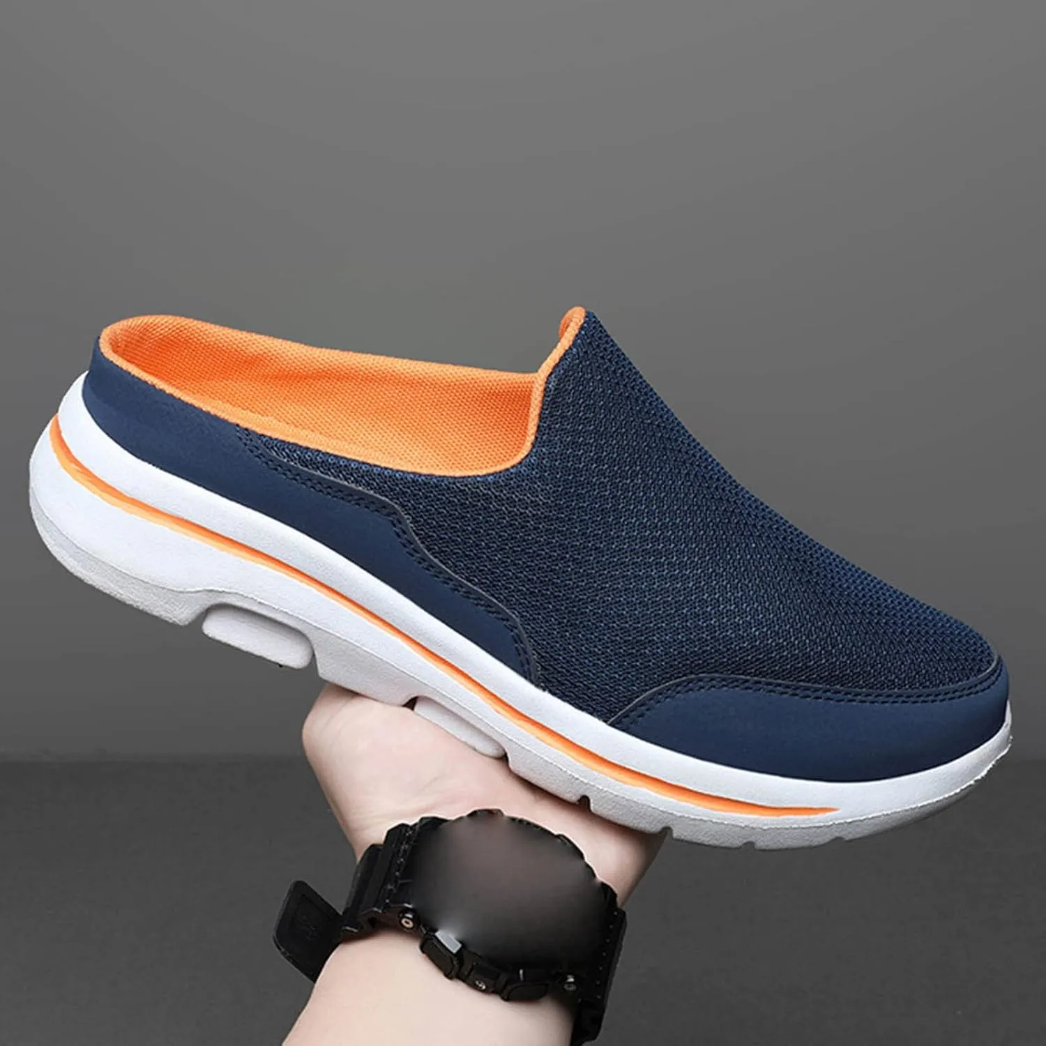 Men Sports Shoes Fashionable and Simple Solid Color New Pattern Summer Breathable Mesh Sneaker Shoes for Men