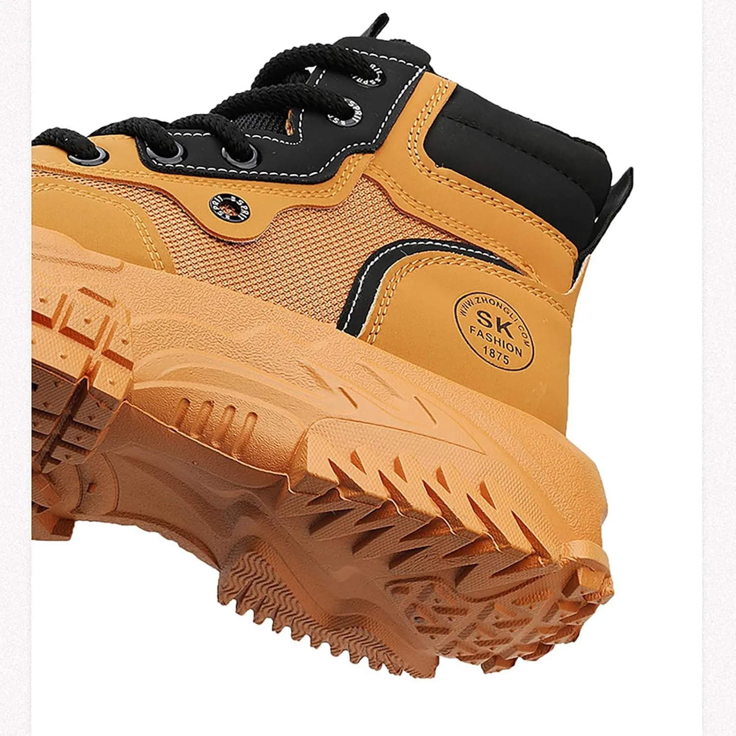 Men Work Boots with Zipper Hiking Sneakers Shoes Warm Womens Working Shoes Composite Toe Waterproof Outdoor Shoes Lightweight Anti Slip Hike Grounded Footwear