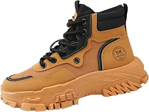 Men Work Boots with Zipper Hiking Sneakers Shoes Warm Womens Working Shoes Composite Toe Waterproof Outdoor Shoes Lightweight Anti Slip Hike Grounded Footwear