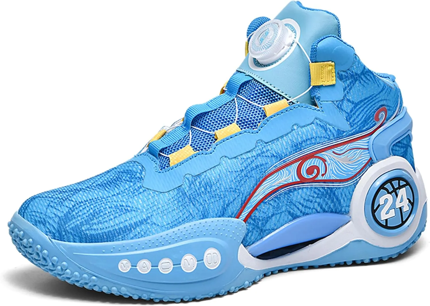 Men's Basketball Shoes Anti-Slip and Wear-Resistant Soles Running Shoes Graffiti Design Fashionable Sports Shoes