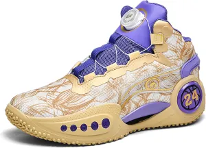 Men's Basketball Shoes Anti-Slip and Wear-Resistant Soles Running Shoes Graffiti Design Fashionable Sports Shoes