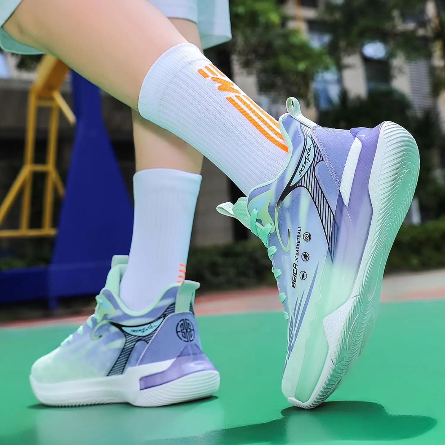 Mens Basketball Shoes Fashion Sneakers Athletic Comfortable Breathable Leightweight Lace-Up Outdoor Non Slip Sport Shoe