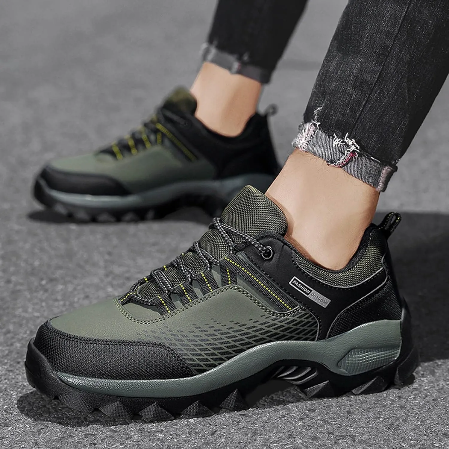 Men's Breathable Mesh Running Shoes Portable Non Slip Fitness Workout Shoe Memory Foam Versatile Shoes for Men