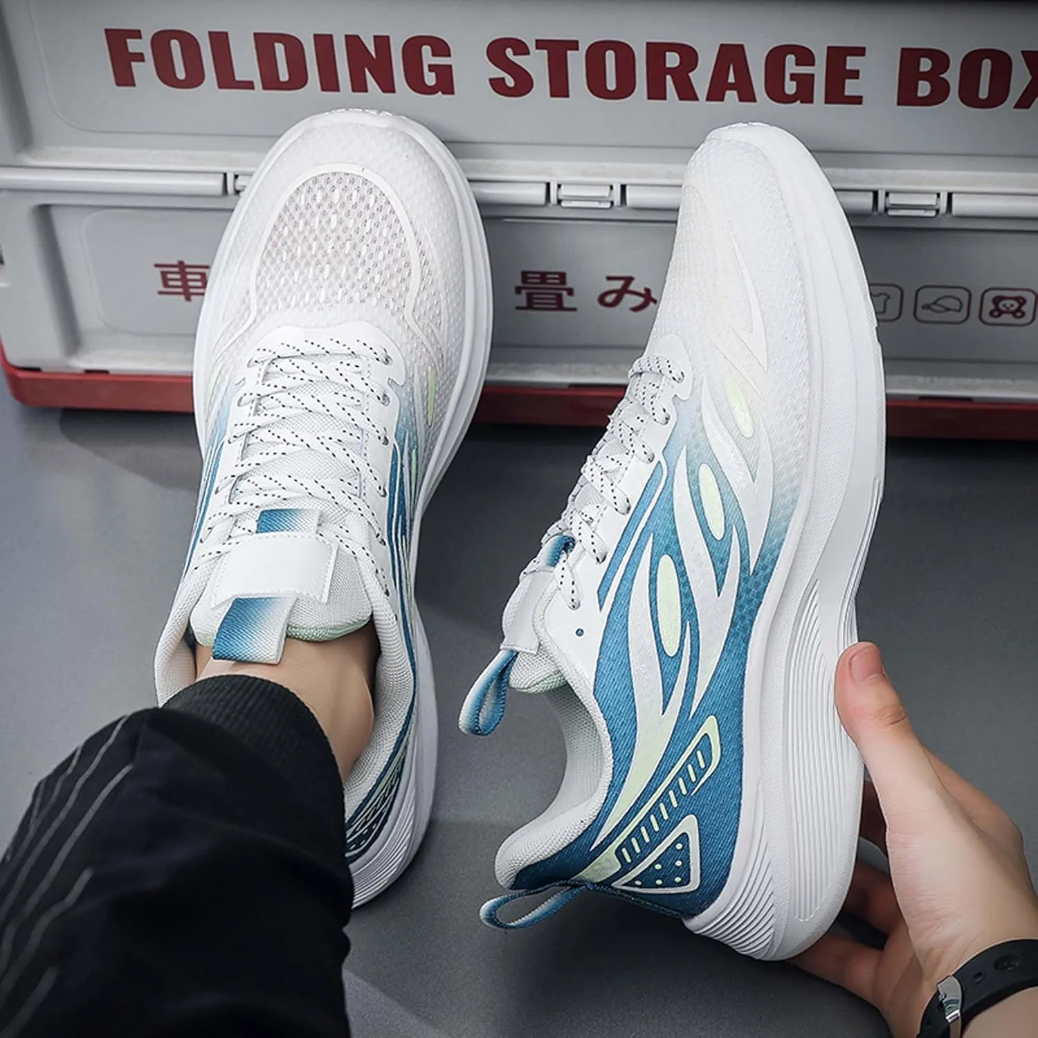 Men's Fashionable Comfortable Breathable Mesh Running Shoes, Wear-Resistant Non Slip Soft Sole Casual Walking Shoes, Men's Volleyball Shoes, Jogging Shoes, Black Tennis Shoes