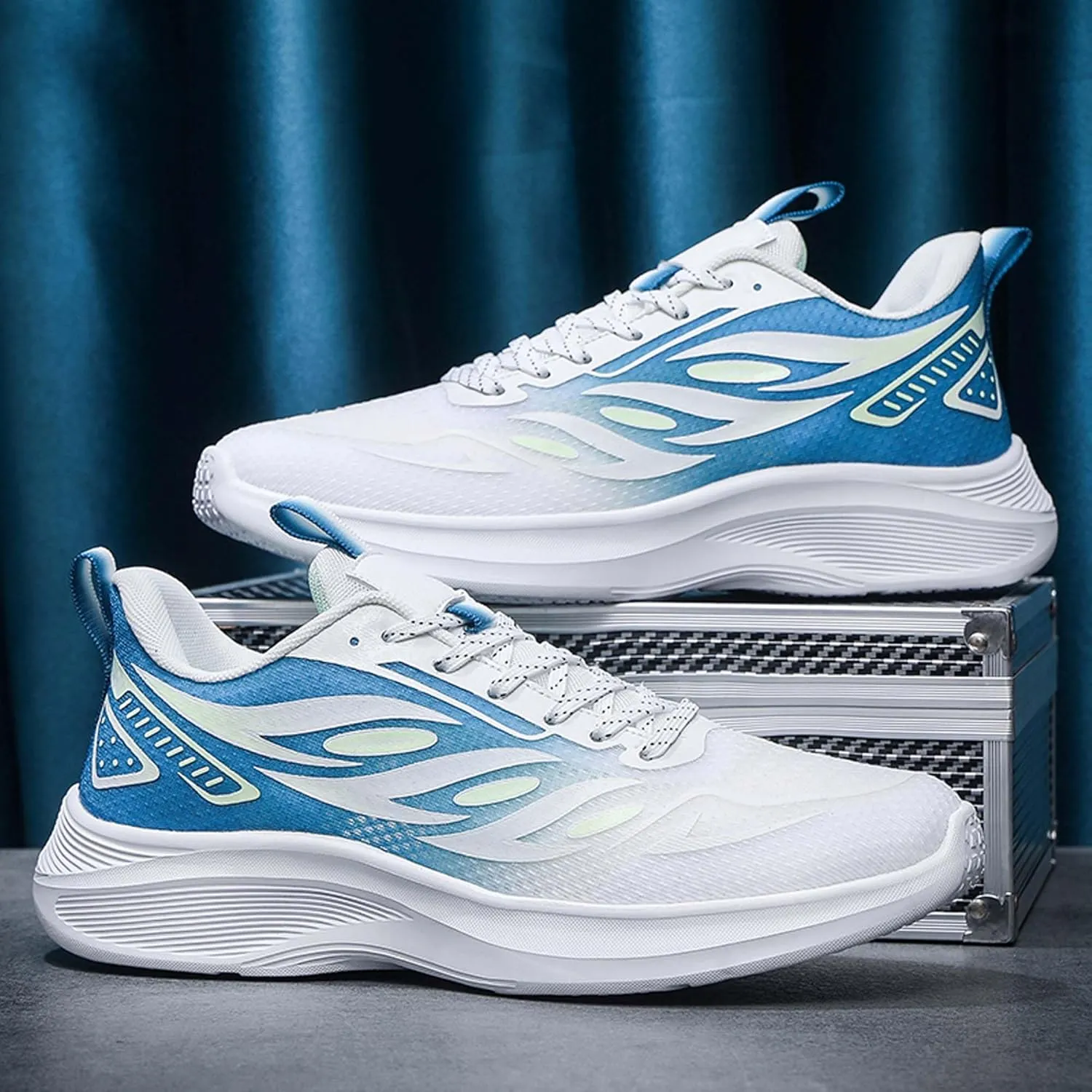 Men's Fashionable Comfortable Breathable Mesh Running Shoes, Wear-Resistant Non Slip Soft Sole Casual Walking Shoes, Men's Volleyball Shoes, Jogging Shoes, Black Tennis Shoes