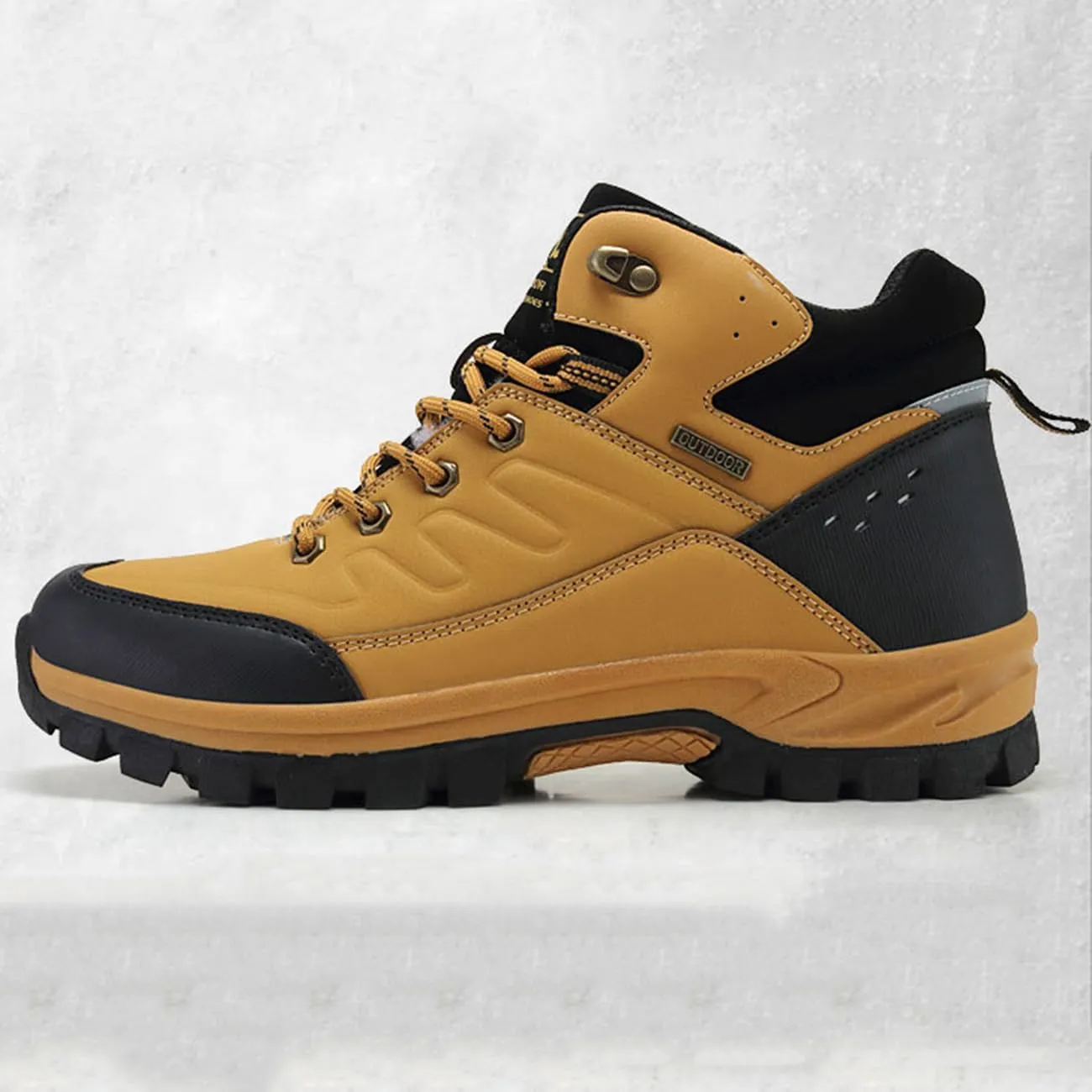 Men's Hiking Boots Outdoor Waterproof Non-Slip Work Boots Autumn Winter Trekking Snow Boots