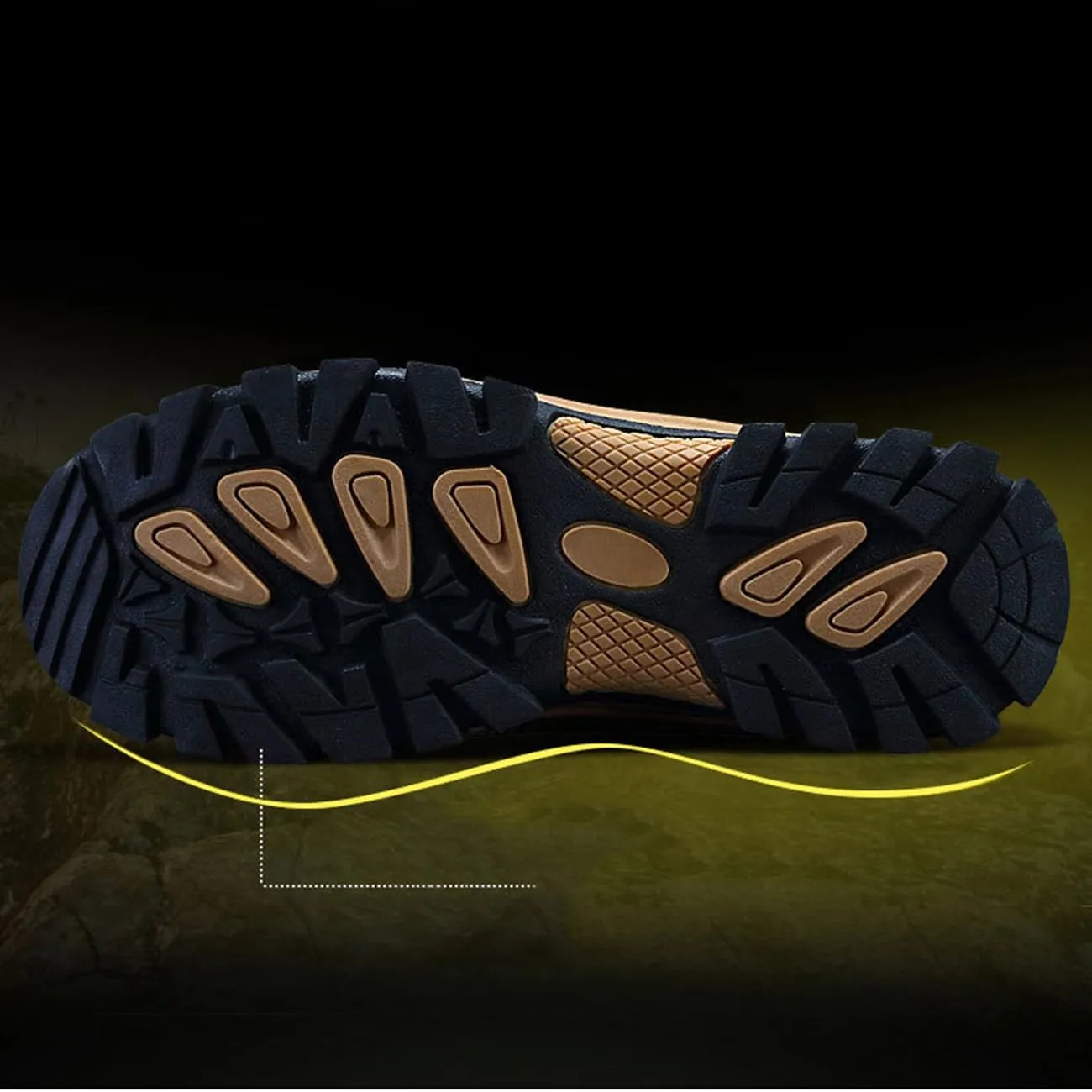Men's Hiking Boots Outdoor Waterproof Non-Slip Work Boots Autumn Winter Trekking Snow Boots