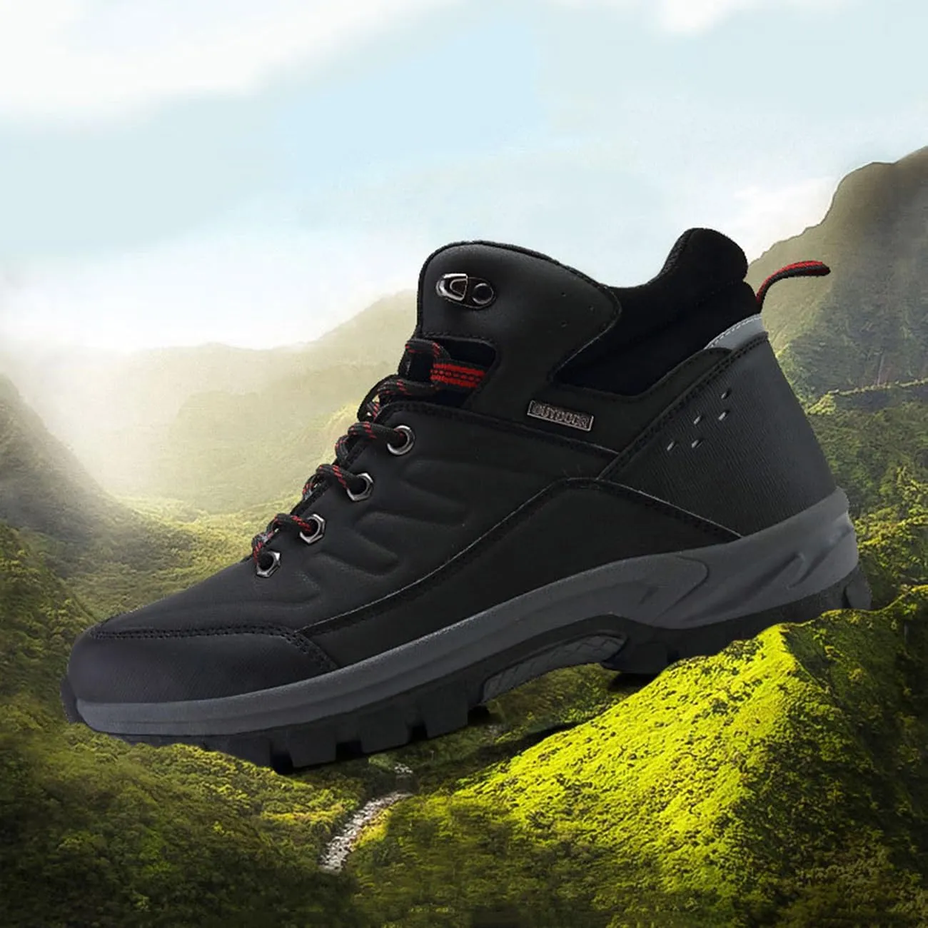 Men's Hiking Boots Outdoor Waterproof Non-Slip Work Boots Autumn Winter Trekking Snow Boots