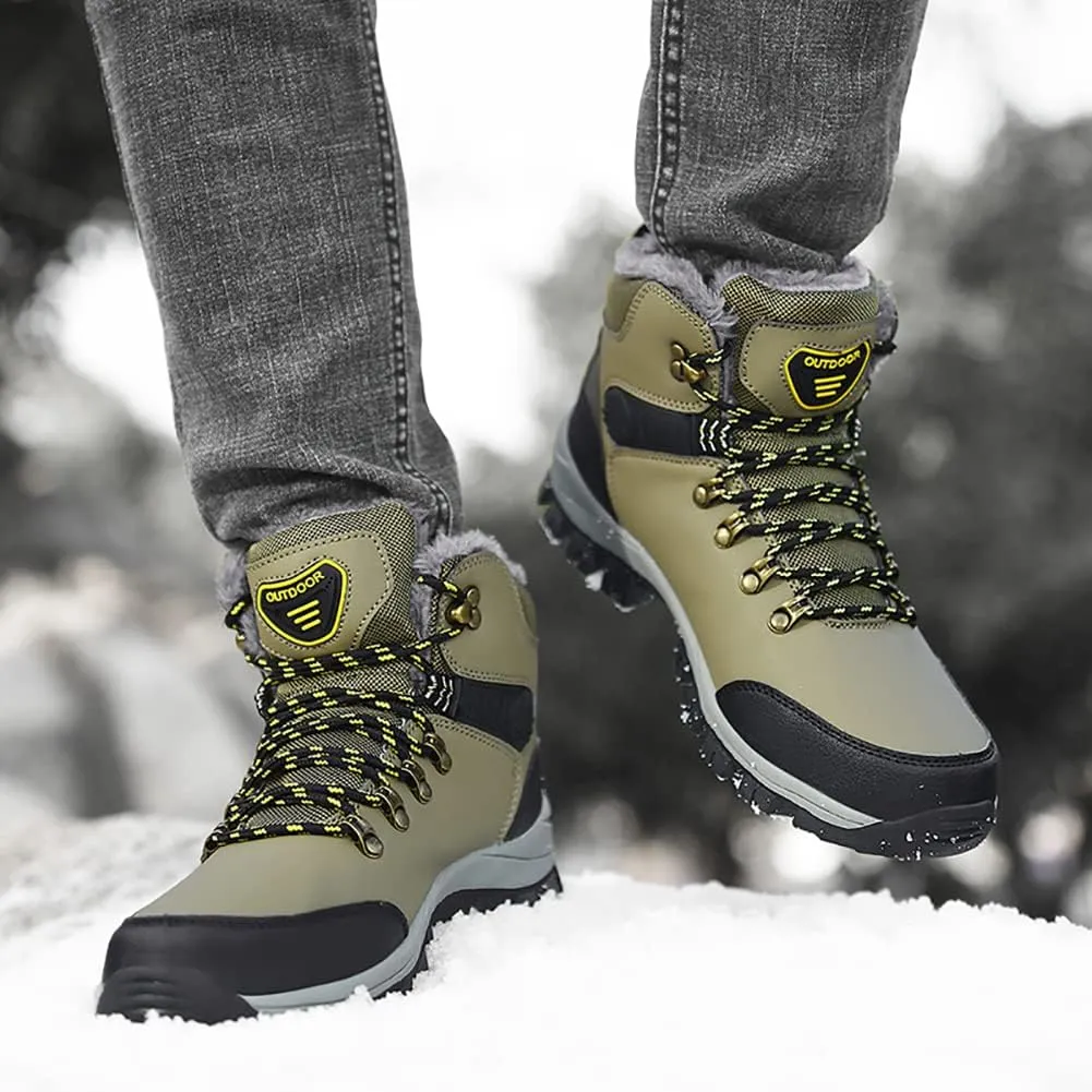 Men's Hiking Boots Snow Sports Boots High Top Outdoor Waterproof Work Boots