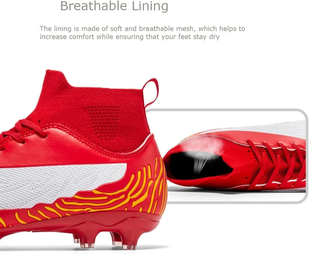 Men's Lightweight Soccer Cleats for Football Training: Non-Slip Professional Futsal Shoes - Futsal Shoes for Youth