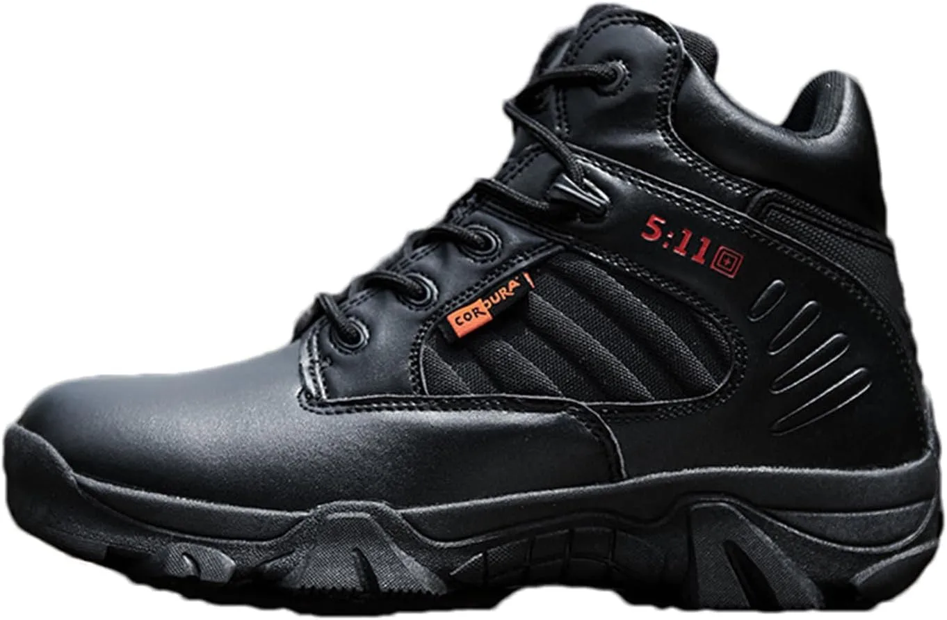 Men's Military Tactical Boots, with Side Zipper, Lightweight Army Combat Boots,Low Cut Training Shoes for Men and Women,for Outdoor Hiking, Rock Climbing, Hunting etc