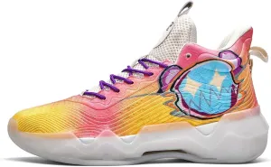 Men's Neutral Fluorescent Basketball Shoes Women's Shoes Super Light Sneakers high top Graffiti Style Combat Shoes