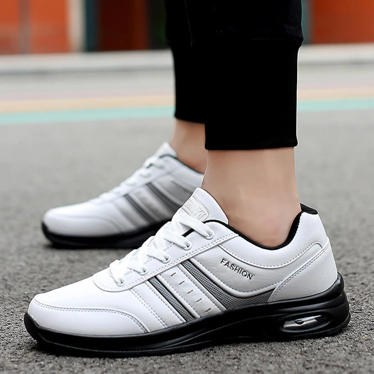 Men's Orthopedic Comfortable Lace Up Shoes Breathable Mesh Fashion Sneaker Arch Support Walking Shoes for Men