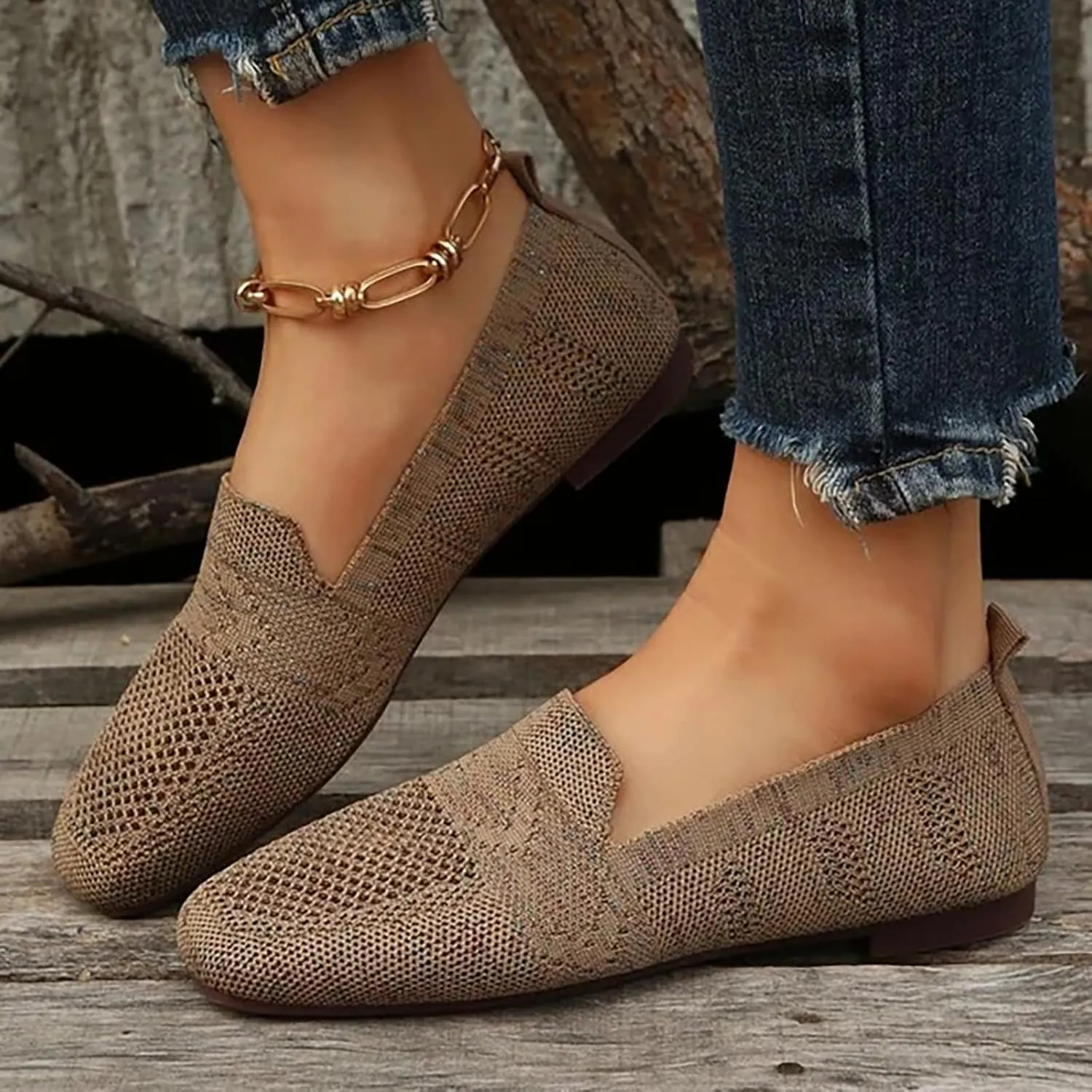 Mens Shoes Slip On Platform Sneakers for Women Women Loafers Shoes Casual Fashion Closed Head Christmas Dress Shoes for Women Slip on Non Slip Low Top Casual