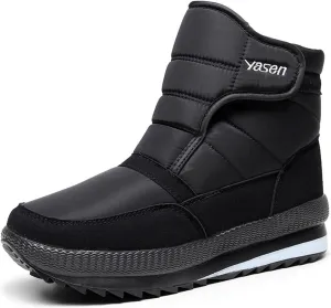 Mens Snow Boots Waterproof Insulated,Outdoor High Top Cold-Weather Hiking Men's Winter Boots,Lightweight Soft Warm Fur Lined Boots,Slip Resistant