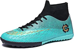 Mens Soccer Cleats Football Boots High-Top Outdoor/Indoor Training Athletic Sneaker