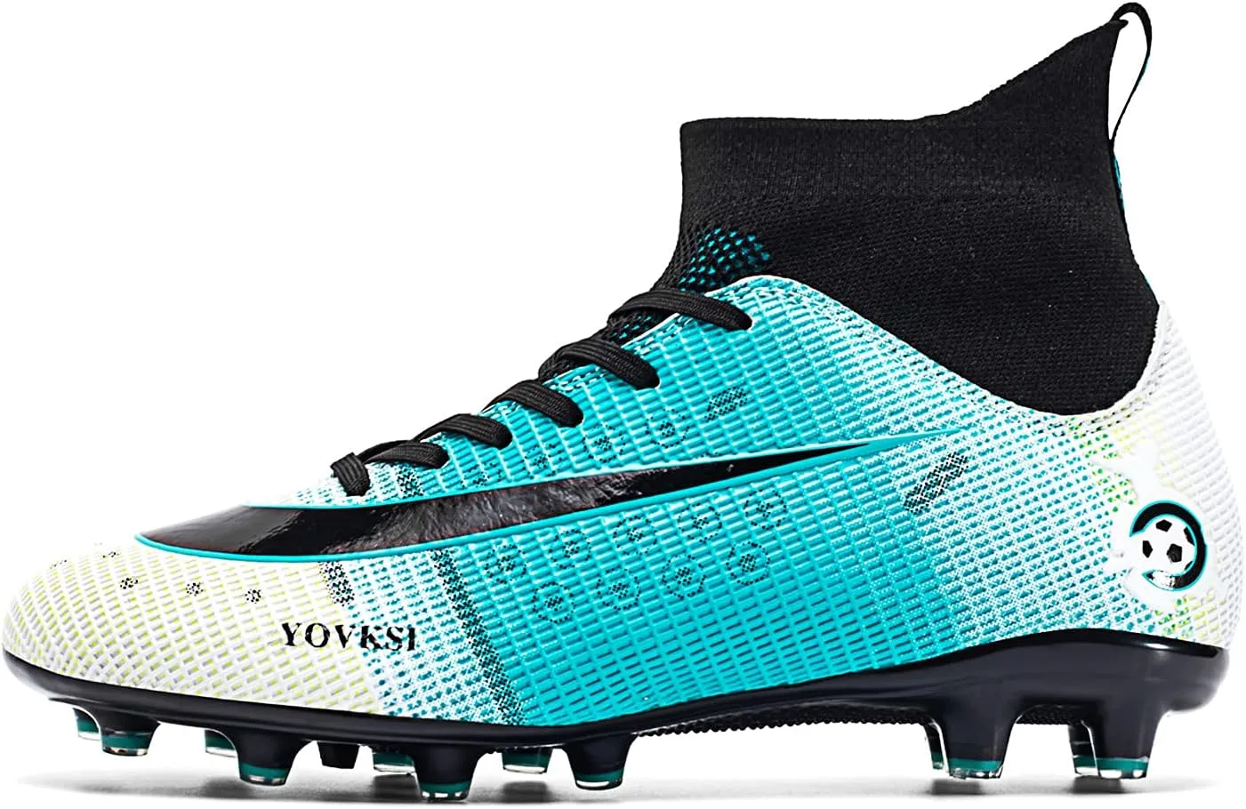 Mens Soccer Cleats Football Boots Spikes Shoes High-Top Outdoor/Indoor Training Athletic Sneaker