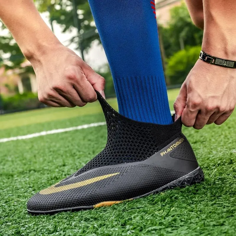 Mens Soccer Cleats Professional High-Top Lightweight Breathable Athletic,Indoor/Outdoor Competition/Training