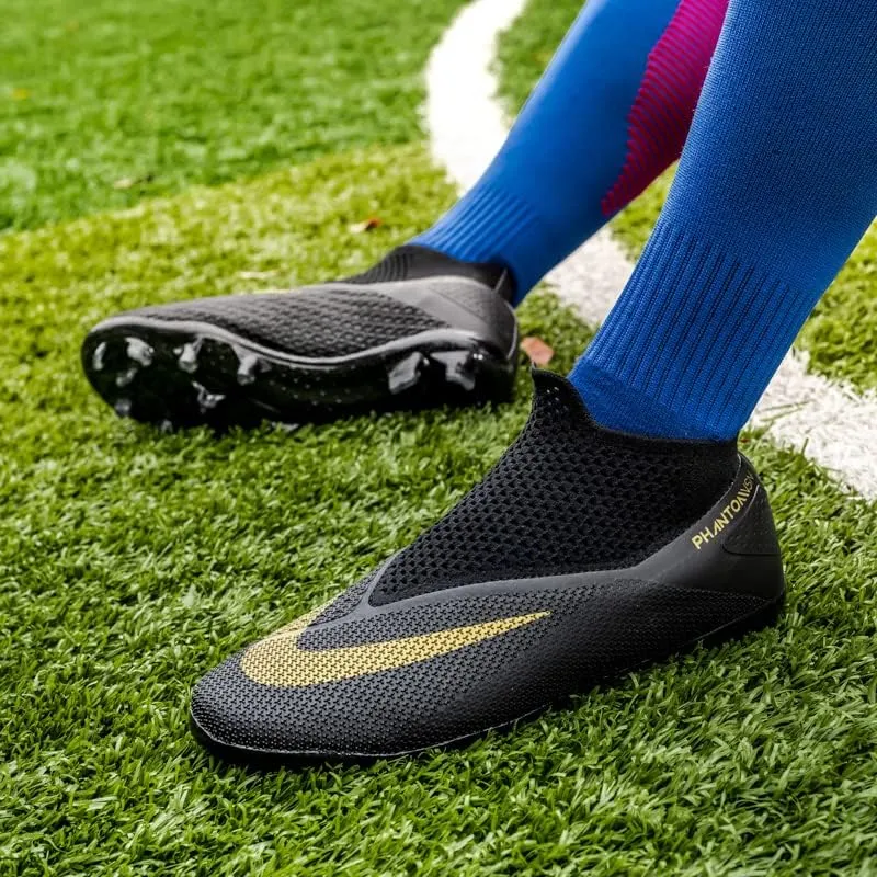 Mens Soccer Cleats Professional High-Top Lightweight Breathable Athletic,Indoor/Outdoor Competition/Training