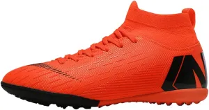 Men's Soccer Cleats Shoes Turf Indoor Football Cleats High Top Breathable Soccer Shoes Outdoor Training TF/AG