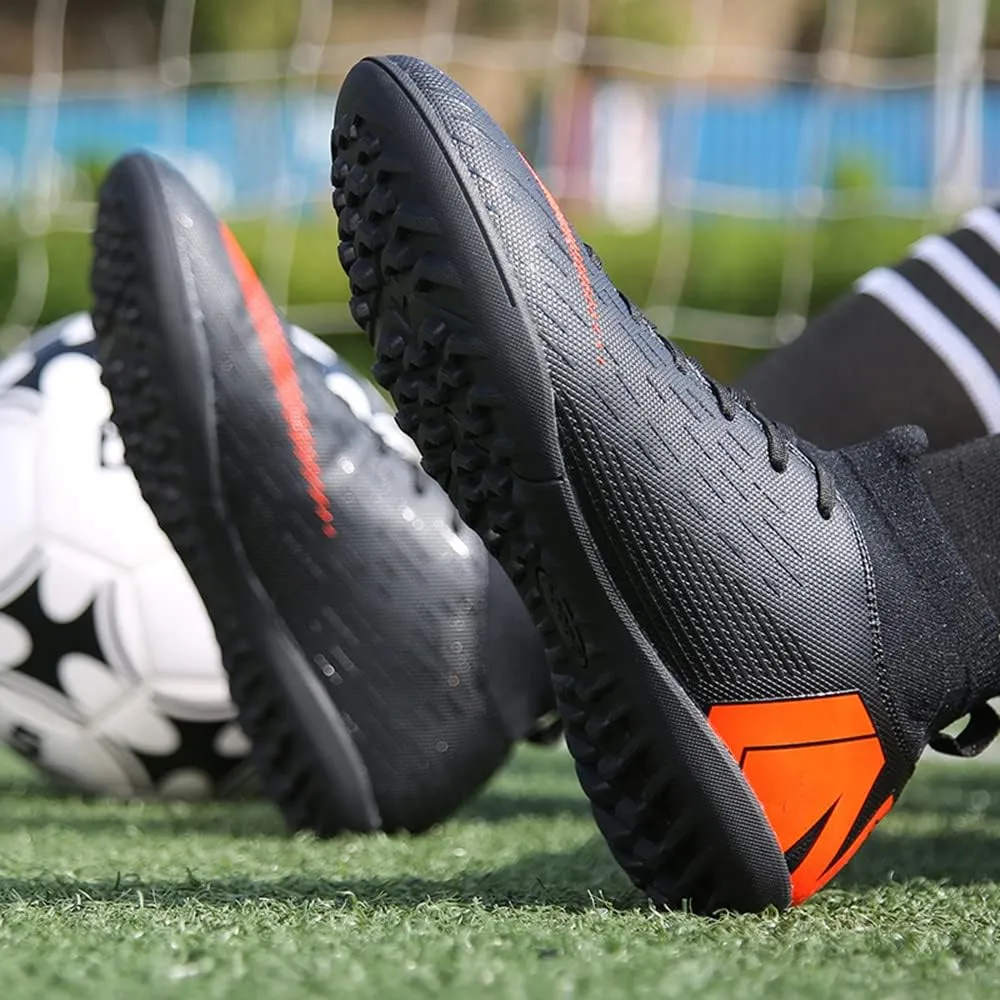 Men's Soccer Cleats Shoes Turf Indoor Football Cleats High Top Breathable Soccer Shoes Outdoor Training TF/AG