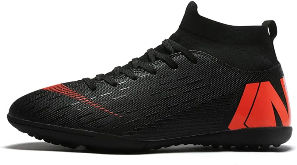 Men's Soccer Cleats Shoes Turf Indoor Football Cleats High Top Breathable Soccer Shoes Outdoor Training TF/AG