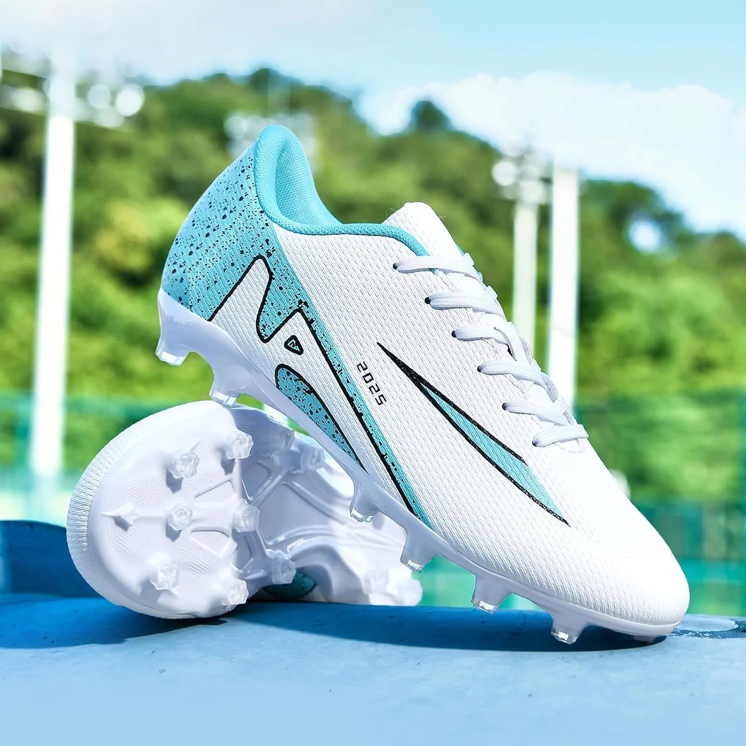 Mens Soccer Cleats Womens Indoor Soccer Shoes Wide Baseball Turf Shoes Adult Youth Rugby Shoes Big Boys Small Spikes AG TF Football Boots