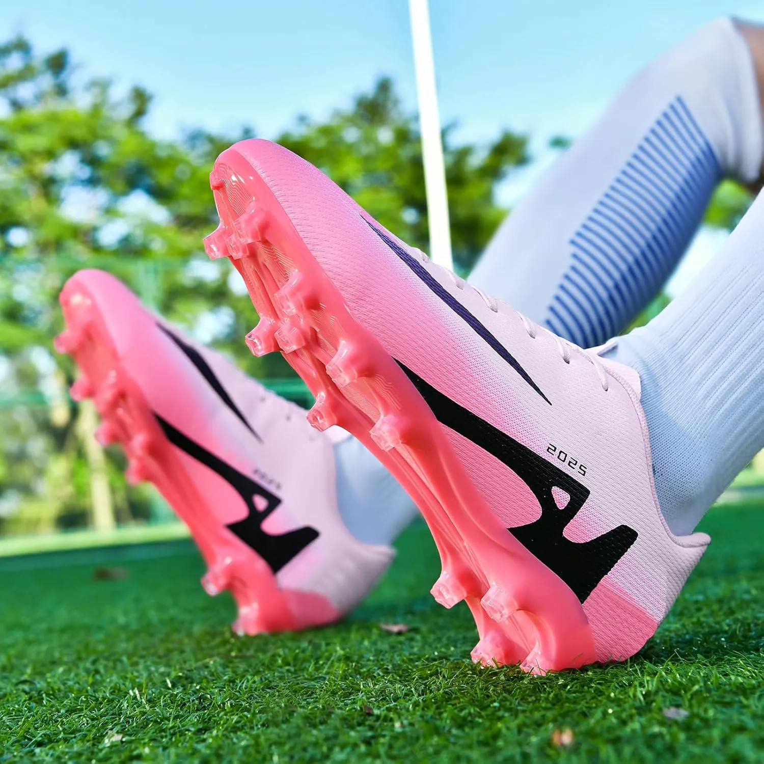Mens Soccer Cleats Womens Indoor Soccer Shoes Wide Baseball Turf Shoes Adult Youth Rugby Shoes Big Boys Small Spikes AG TF Football Boots