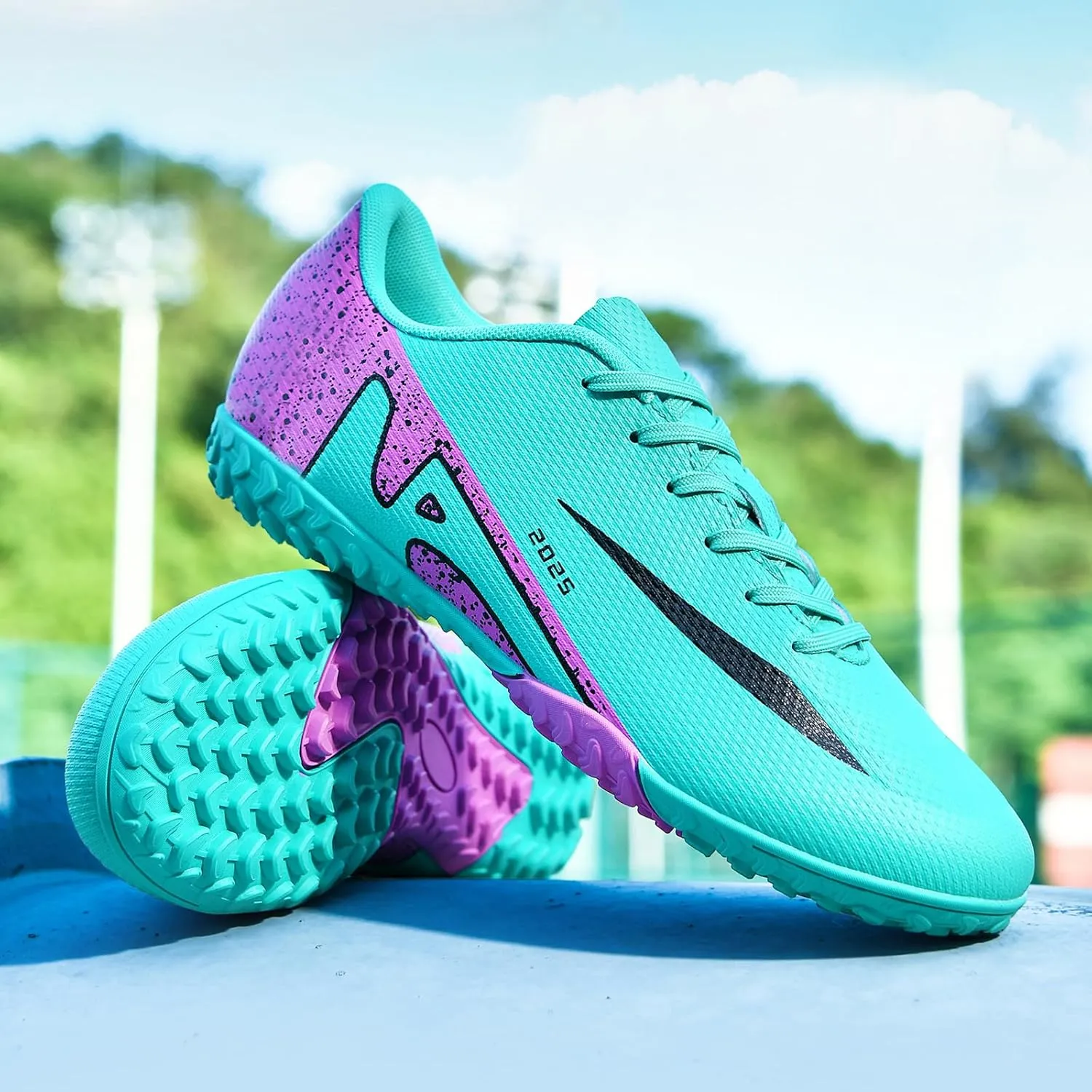 Mens Soccer Cleats Womens Indoor Soccer Shoes Wide Baseball Turf Shoes Adult Youth Rugby Shoes Big Boys Small Spikes AG TF Football Boots