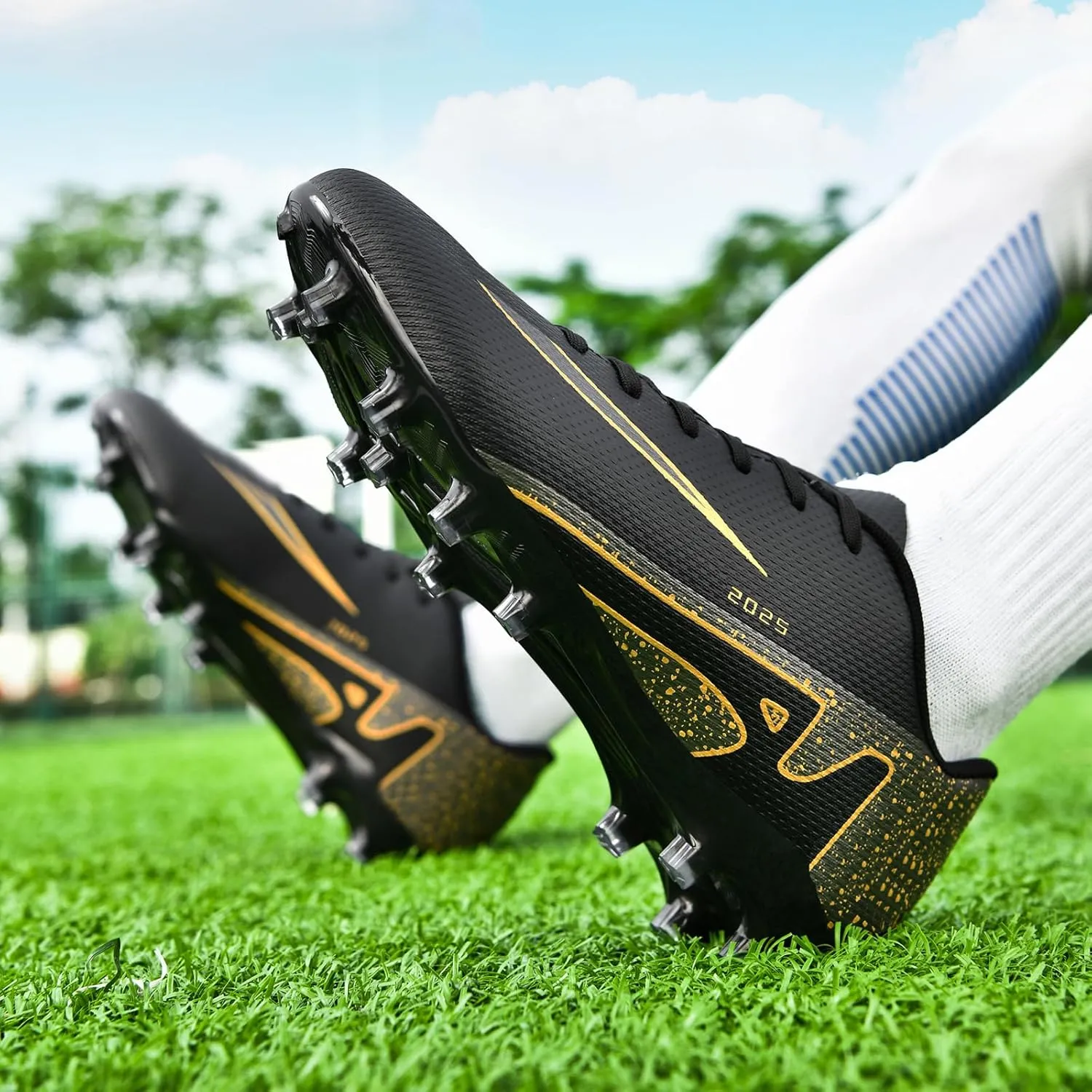 Mens Soccer Cleats Womens Indoor Soccer Shoes Wide Baseball Turf Shoes Adult Youth Rugby Shoes Big Boys Small Spikes AG TF Football Boots