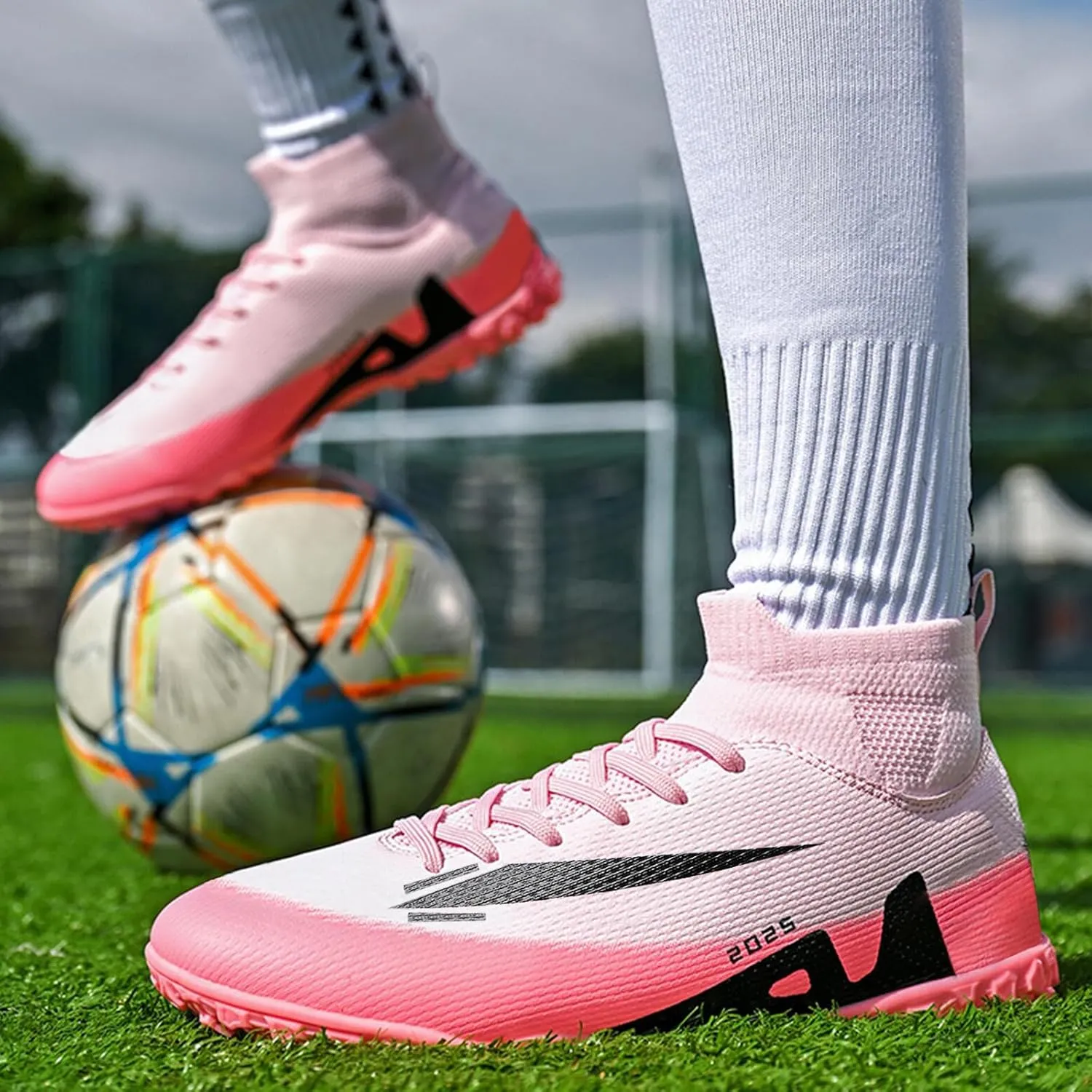 Mens Soccer Cleats Womens Indoor Soccer Shoes Wide Baseball Turf Shoes Adult Youth Rugby Shoes Big Boys Small Spikes AG TF Football Boots