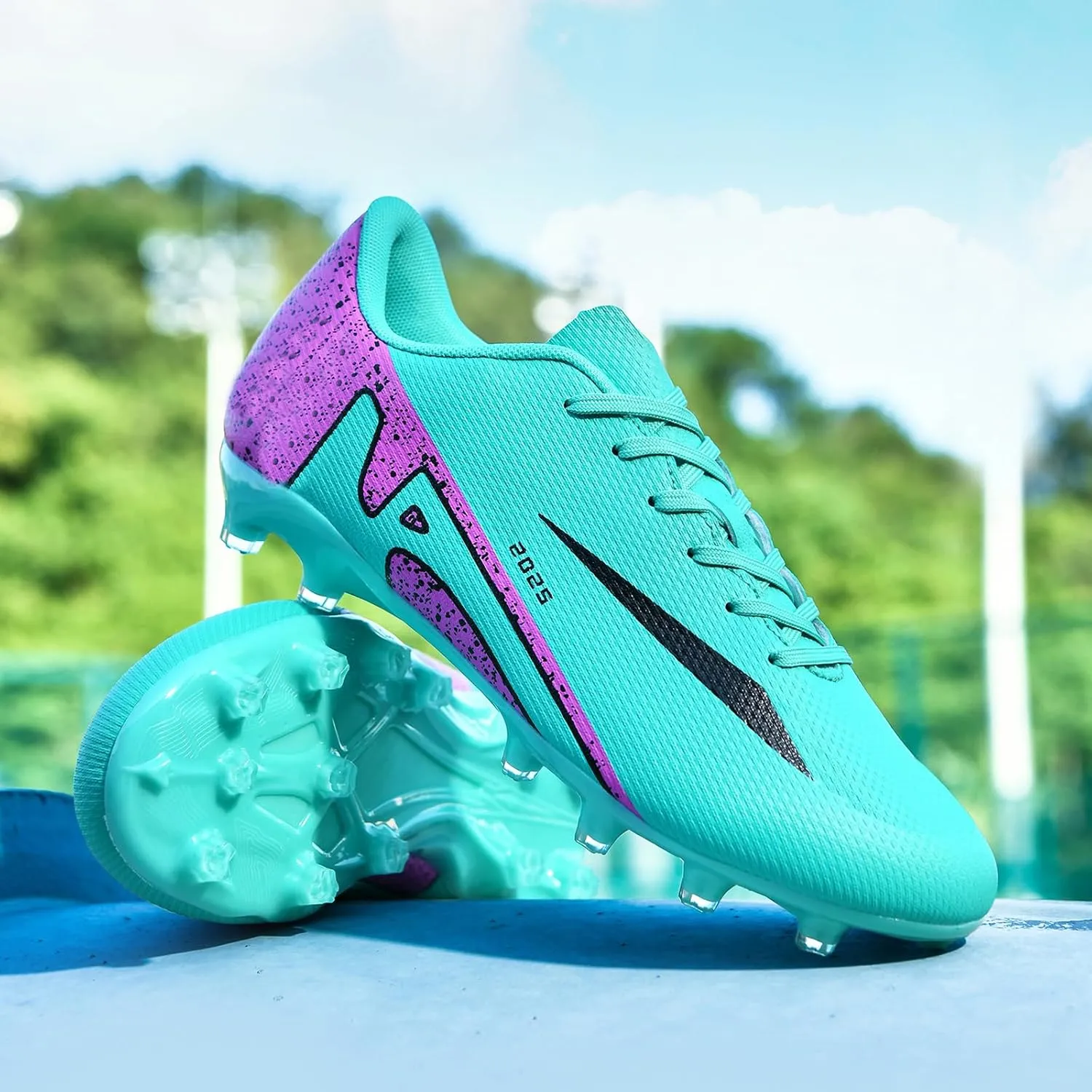 Mens Soccer Cleats Womens Indoor Soccer Shoes Wide Baseball Turf Shoes Adult Youth Rugby Shoes Big Boys Small Spikes AG TF Football Boots