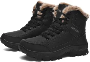 Men's Warm Snow Boots for Trekking: Comfort Winter Hiking Boots for Outdoor - Non Slip Cold Weather Shoes for Male