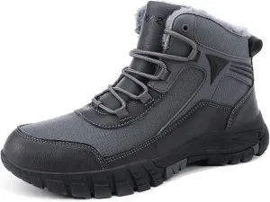 Mens Winter Boots Waterproof Insulated,Casual Warm Fur Lined Snow Boots for Men,Comfortable Walking Hiking Winter Ankle Boots,Slip Resistant
