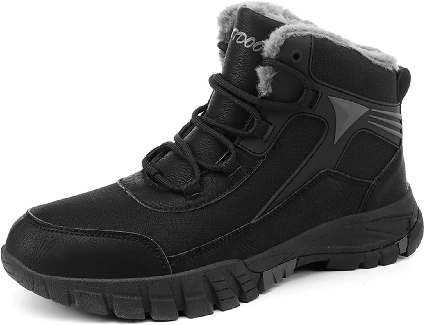 Mens Winter Boots Waterproof Insulated,Casual Warm Fur Lined Snow Boots for Men,Comfortable Walking Hiking Winter Ankle Boots,Slip Resistant