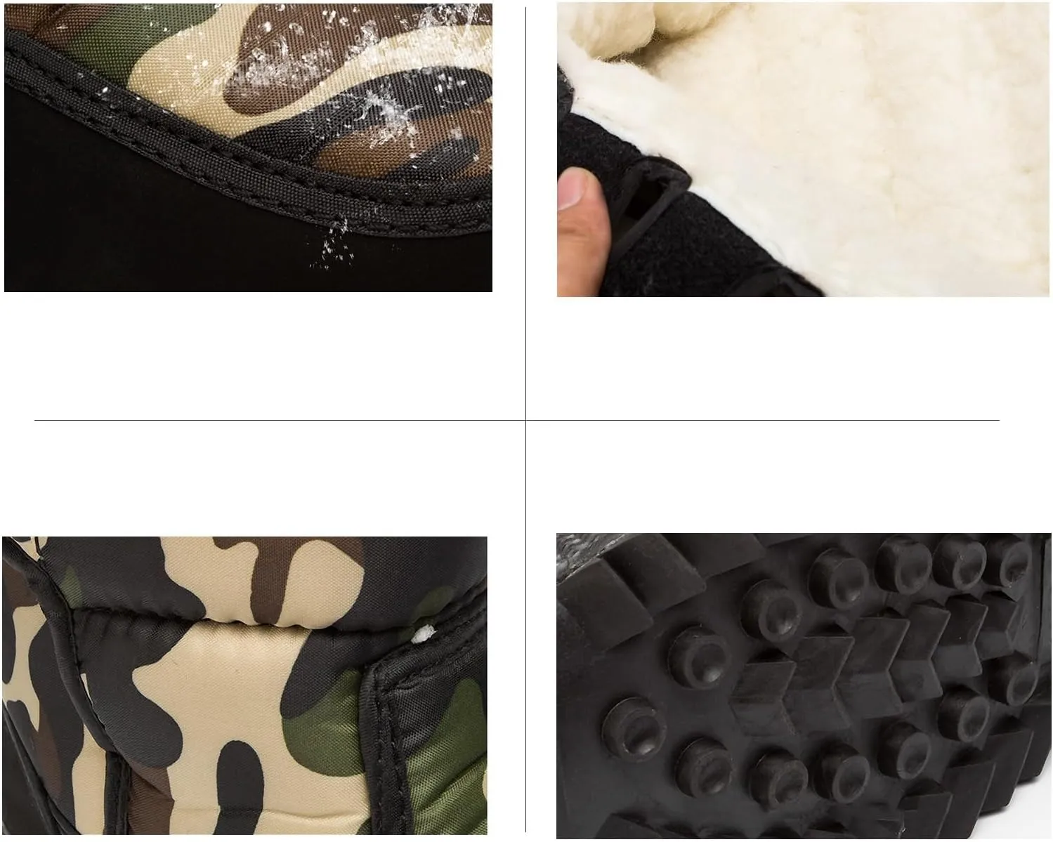 Mens Winter Boots Waterproof Insulated,High Top Comfortable Cold-Weather Snow Boots for Men,Hiking Warm Platform Snow Boots,Slip Resistant