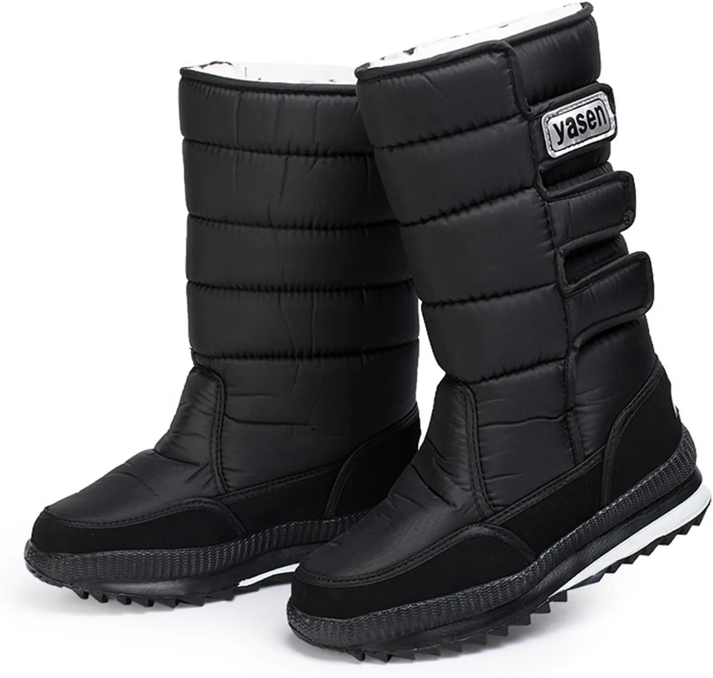 Mens Winter Boots Waterproof Insulated,High Top Comfortable Cold-Weather Snow Boots for Men,Hiking Warm Platform Snow Boots,Slip Resistant