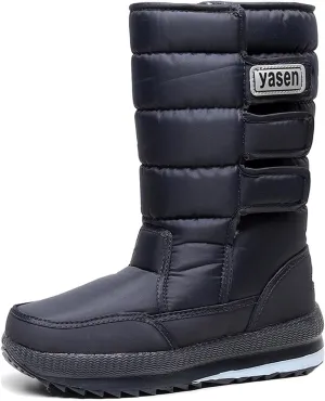 Mens Winter Boots Waterproof Insulated,High Top Comfortable Cold-Weather Snow Boots for Men,Hiking Warm Platform Snow Boots,Slip Resistant