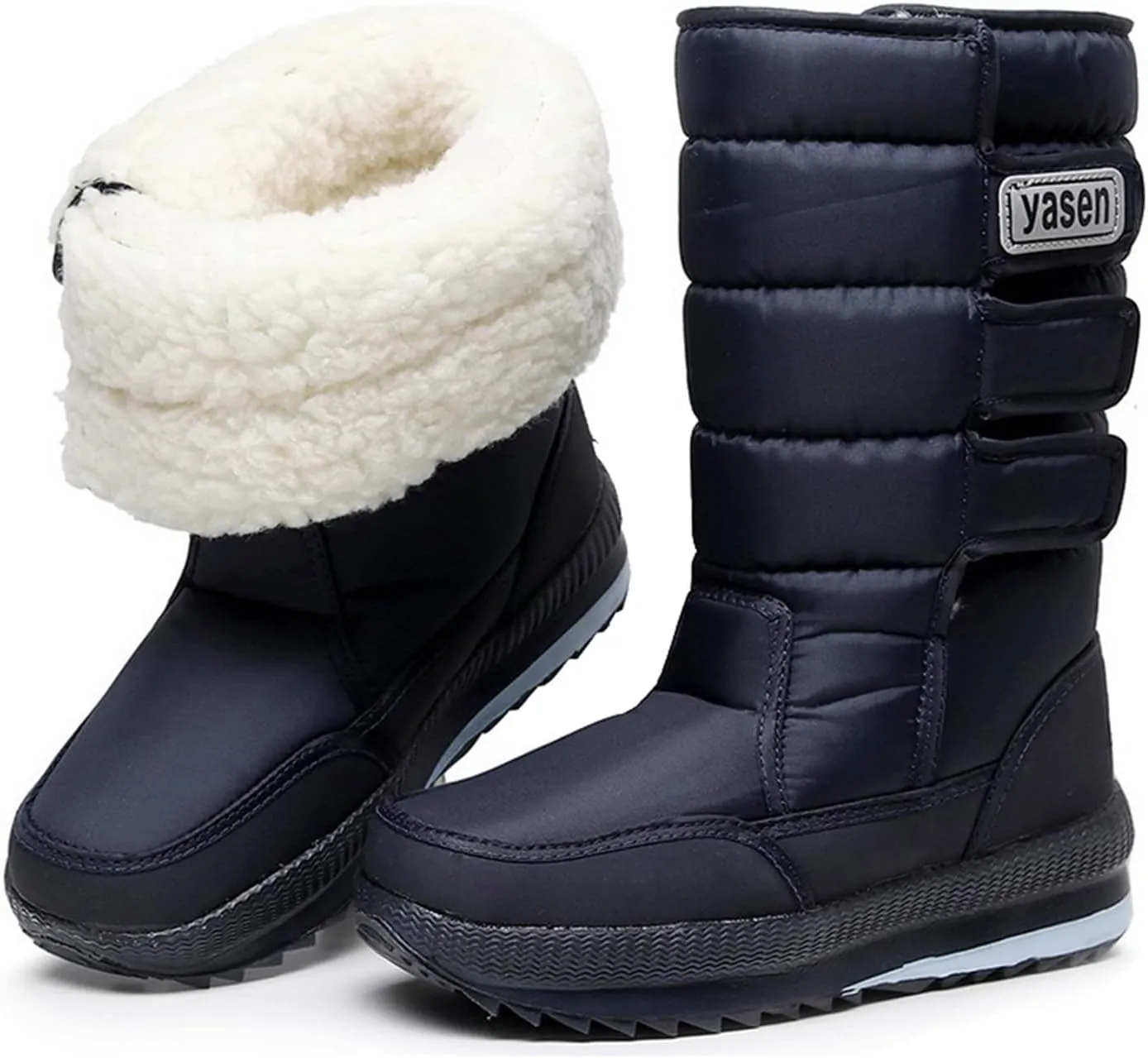 Mens Winter Boots Waterproof Insulated,High Top Comfortable Cold-Weather Snow Boots for Men,Hiking Warm Platform Snow Boots,Slip Resistant
