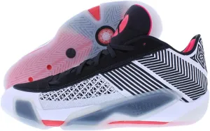 NIKE Air Jordan XXXVIII FIBA Basketball Shoes (FN7481-100, White/Pure Platinum/Metallic Gold)