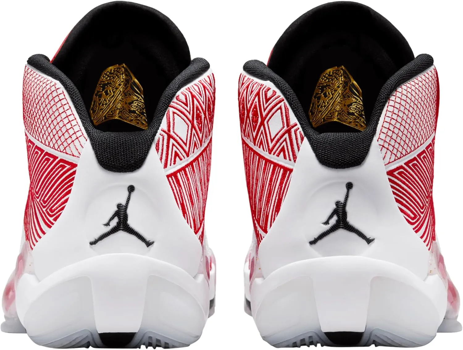 NIKE Air Jordan XXXVIII FIBA Basketball Shoes (FN7481-100, White/Pure Platinum/Metallic Gold)
