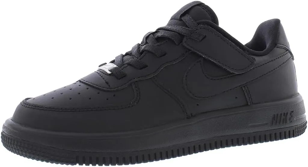 Nike Force 1 Low EasyOn Little Kids' Shoes (FN0237-001, Black/Black/Black) Size 10