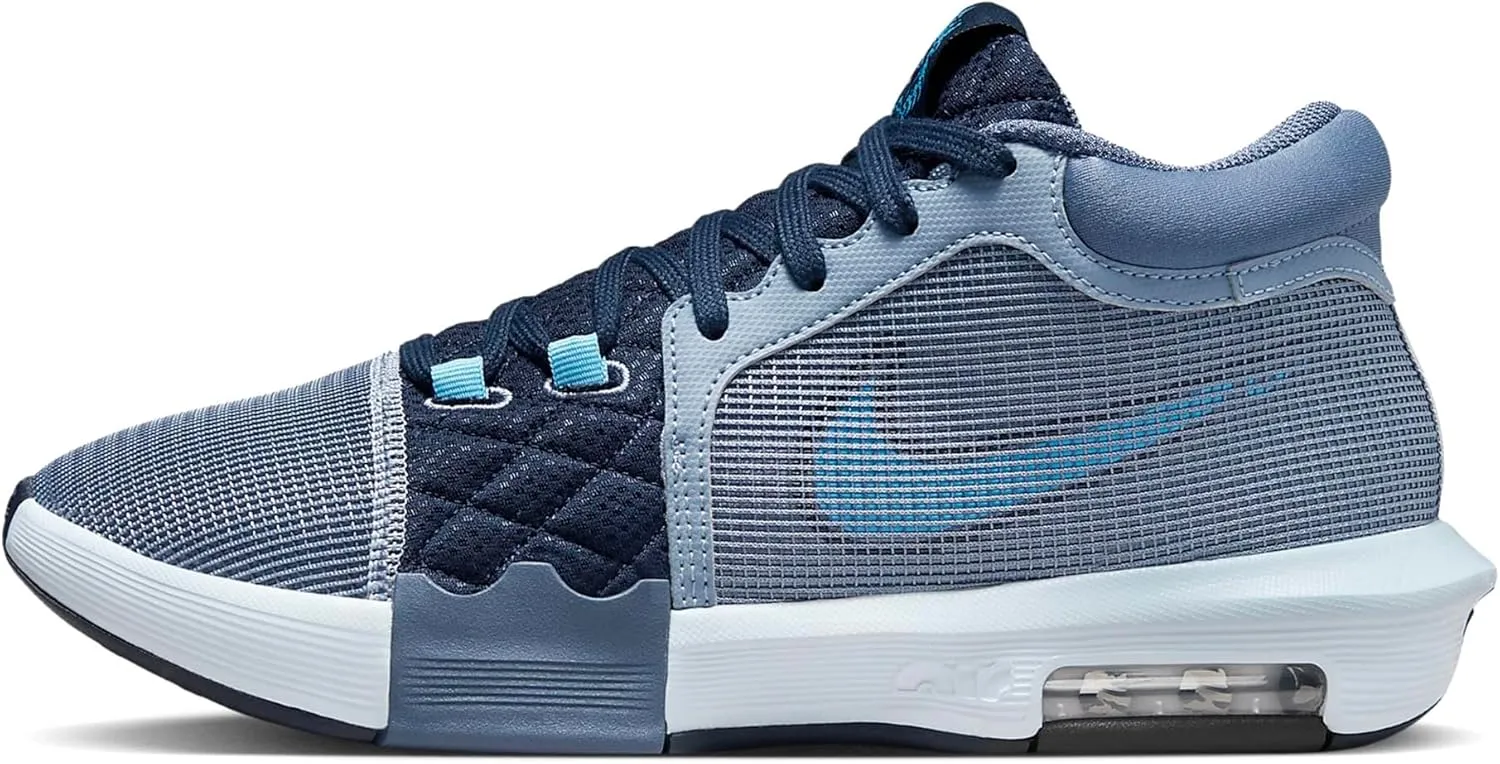 Nike Mens' Lebron Witness VIII Basketball Shoes (Ashen Slate/Diffused Blue/University Blue/White, US Footwear Size System, Adult, Men, Numeric, Medium, 9)