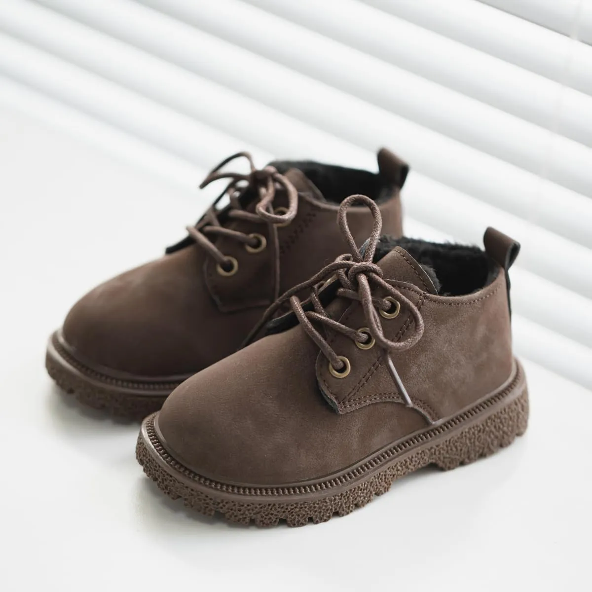 Oamico Toddler Boys Girls Hiking Boots Little Kid Work Boots Outdoor Non Slip Lace Up Winter Snow Ankle Boots
