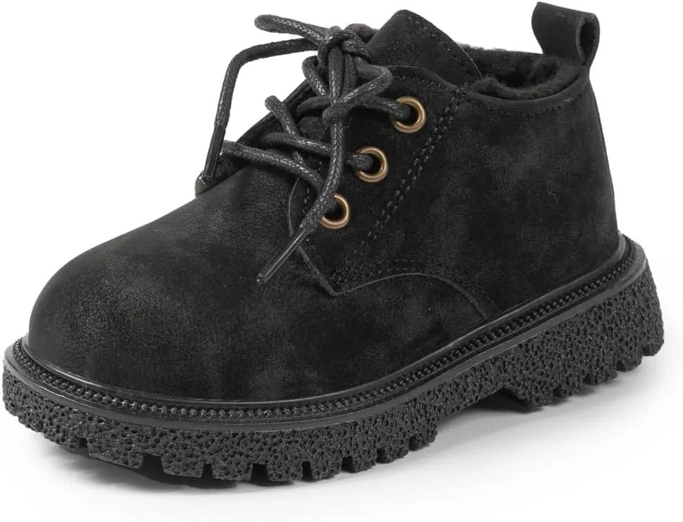 Oamico Toddler Boys Girls Hiking Boots Little Kid Work Boots Outdoor Non Slip Lace Up Winter Snow Ankle Boots