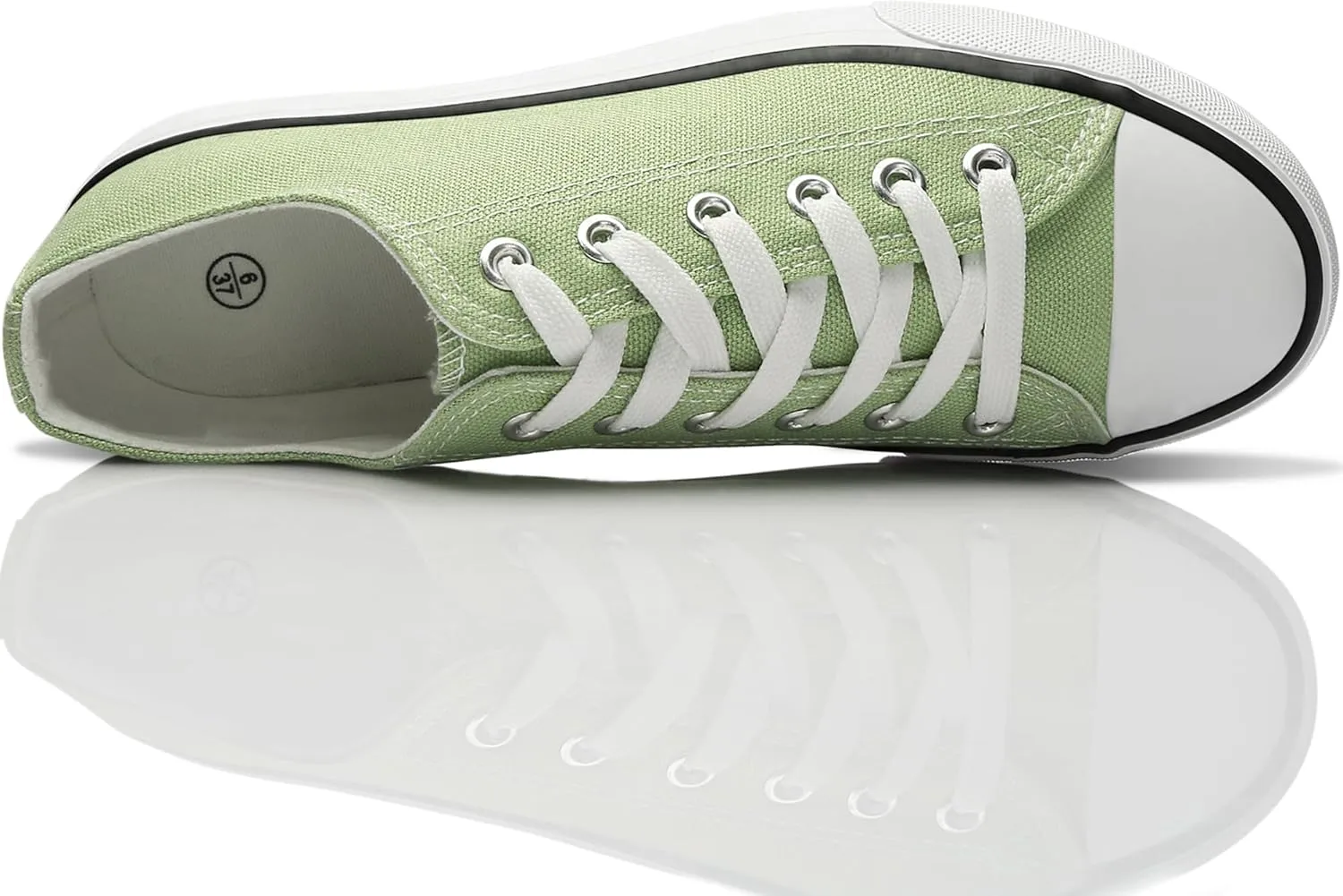 Obtaom Women’s Canvas Shoes Low Top Fashion Sneakers Slip on Walking Shoe