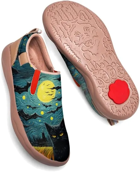 Onehorse Kids Halloween Painted Shoes for Boys Girls Loafers Slip-On House School Sneakers Walking Casual Travel