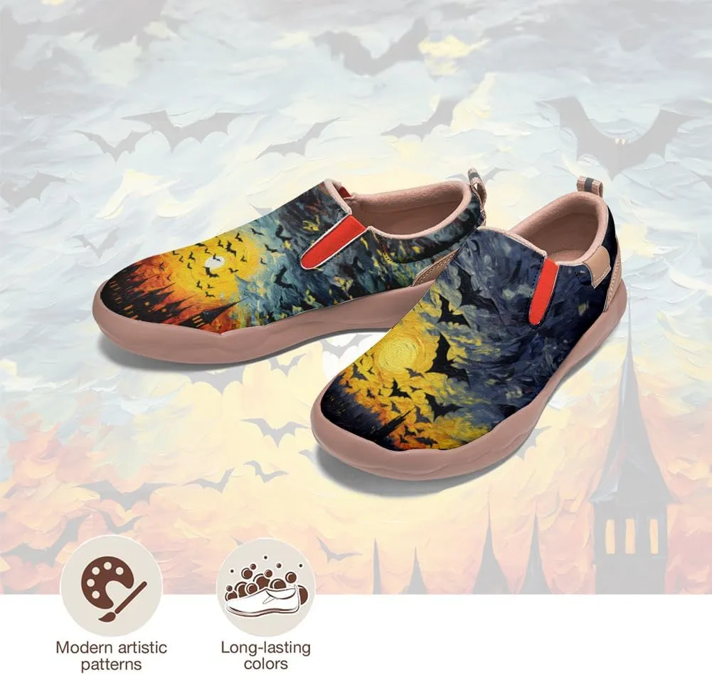 Onehorse Kids Halloween Painted Shoes for Boys Girls Loafers Slip-On House School Sneakers Walking Casual Travel