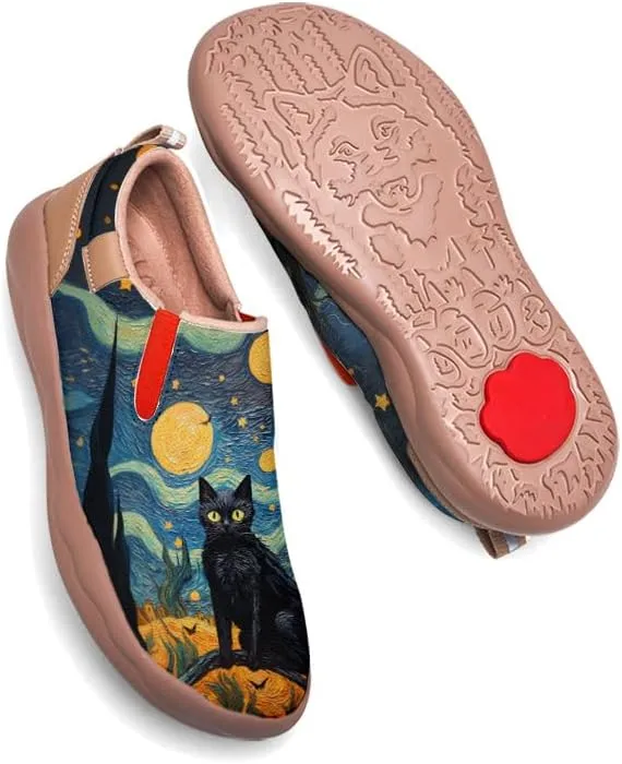 Onehorse Kids Halloween Painted Shoes for Boys Girls Loafers Slip-On House School Sneakers Walking Casual Travel